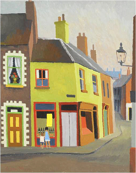 Colin Middleton, R.H.A. (1910 - 1983):	Street Corner Shop