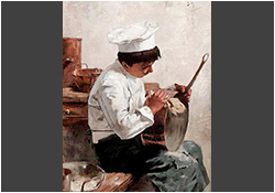 Edouard John Menta (1858 – 1915) - The Chef's Boy