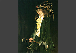 Portrait of Gardenia St. George with riding crop by Sir William Orpen