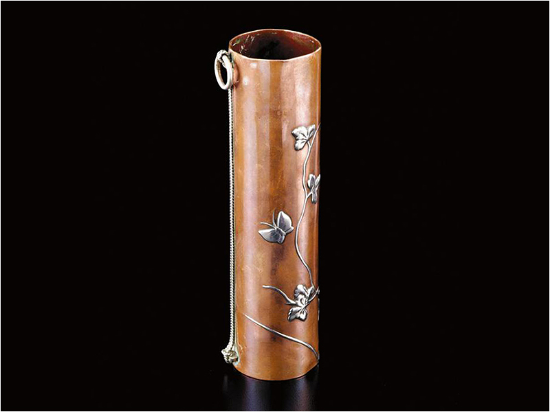 Tiffany & Co. - Silver mounted copper vase