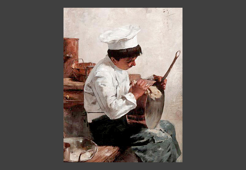 Edouard John Menta (1858 – 1915) - The Chef's Boy